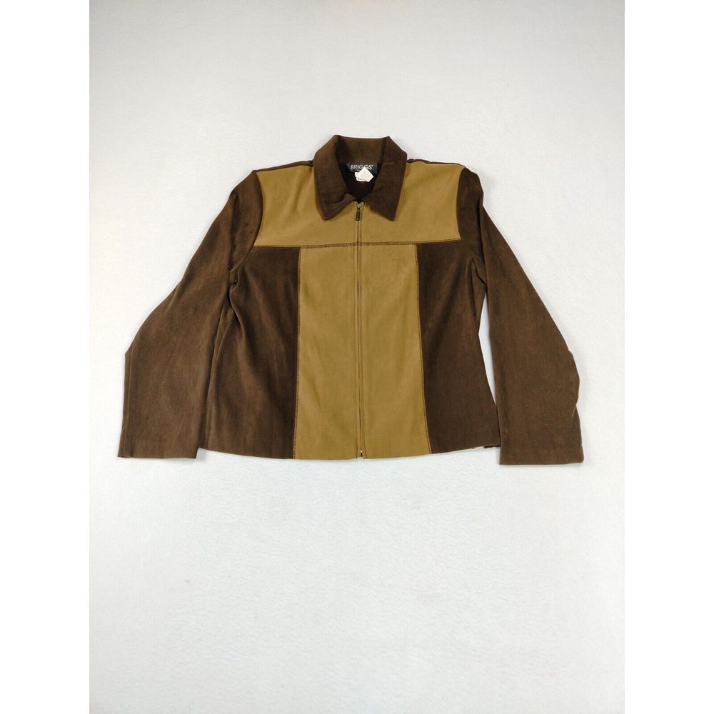 Briggs Jacket Womans Petite Medium Brown Normcore Minimalist Classiccore Stretch